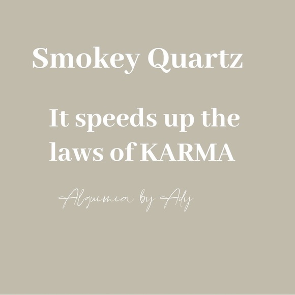 Smokey Quartz dangle earrings/speeding laws of karma - Picture 3 of 4